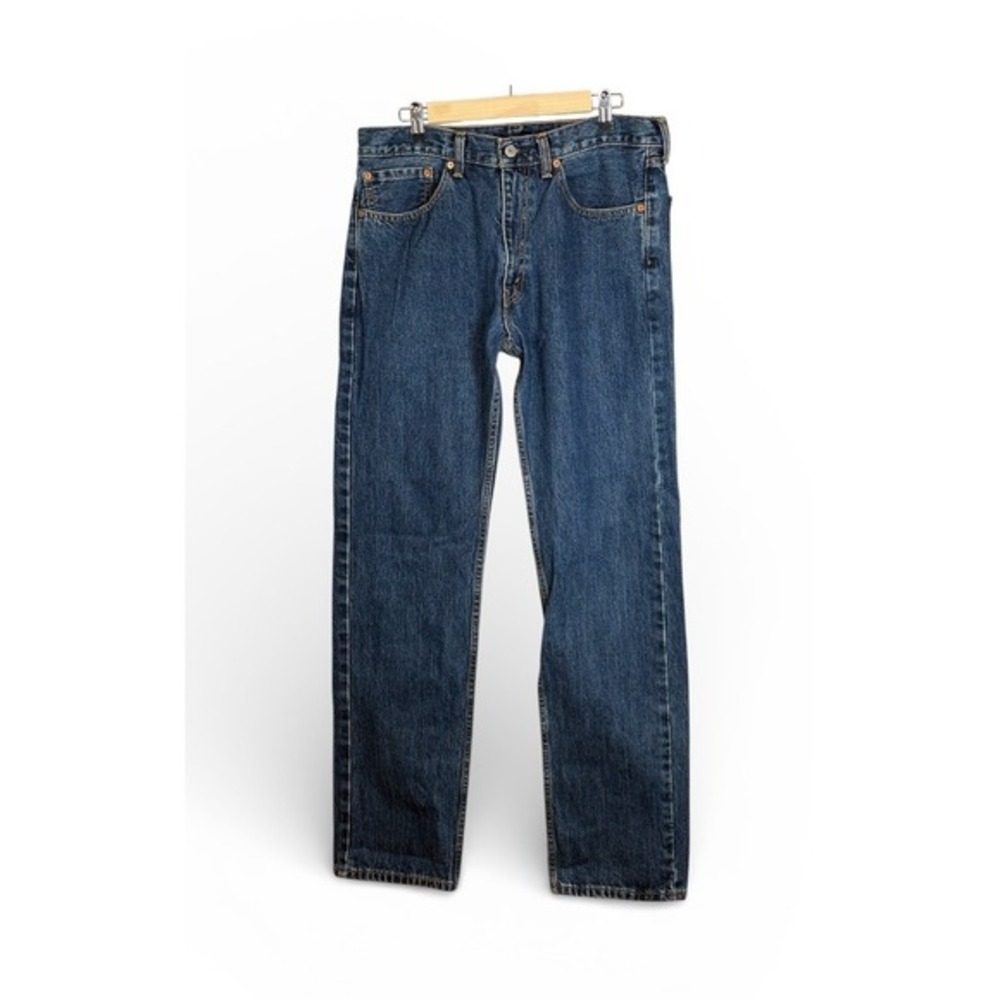 Levi Strauss &‎ Co 505 Mens Jeans W34 L34 Blue Classic Straight Fit Denim Pants